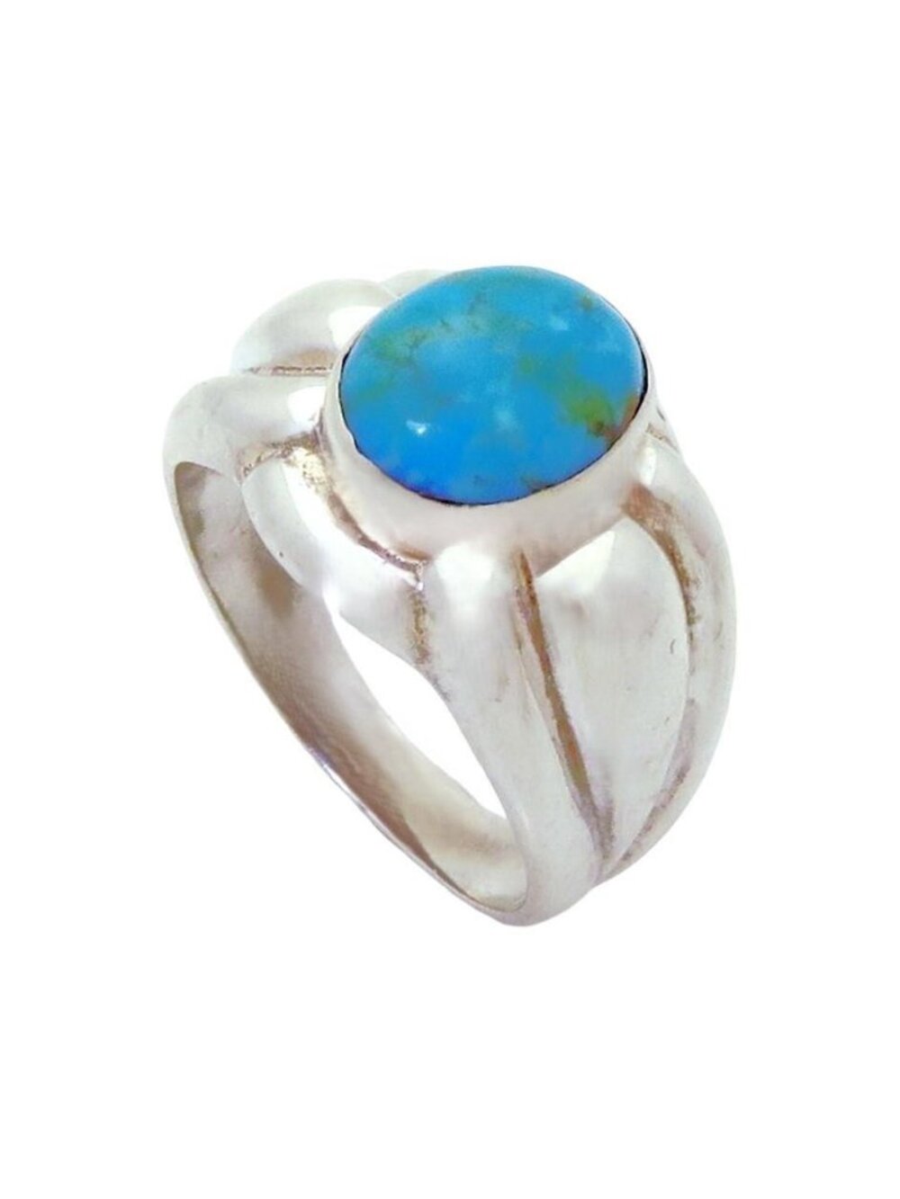 Vintage Sterling Silver Mary Morgan Navajo Southwestern Turquoise Gemstone Ring